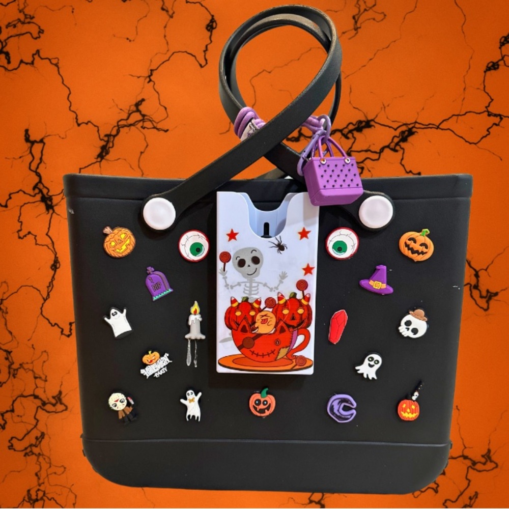 Custom Black Halloween Bogg Style Bag